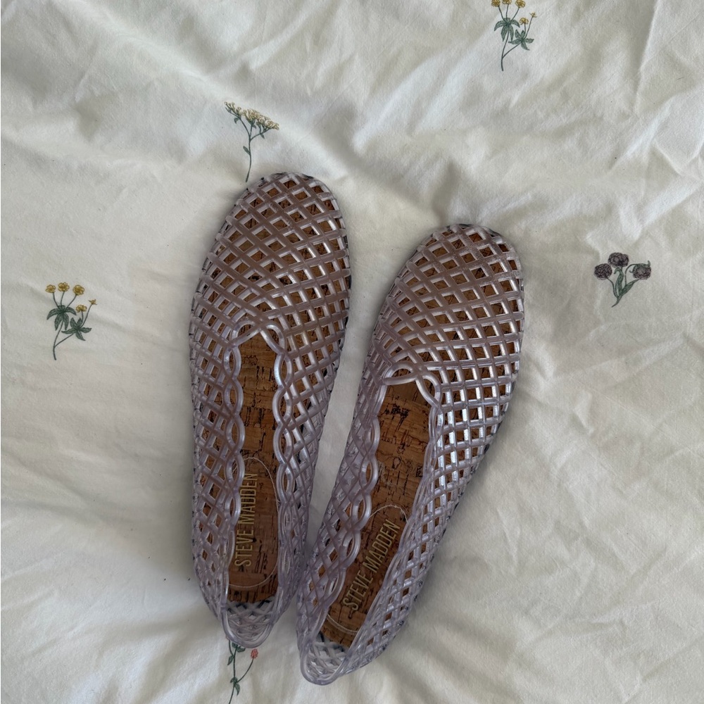 Steve Madden Lavender Lattice Jelly Flats